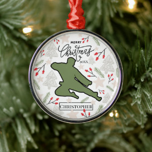 Aangepaste Persoonlijke Karate Martial Arts Kerstm Metalen Ornament