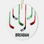 Aangepaste persoonlijke kerstversiering met hoofdl keramisch ornament (Links)