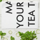 Aangepaste persoonlijke keuken-theehanddoeken theedoek (Gevouwen)