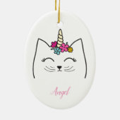 Aangepaste persoonlijke kinderwagen keramisch ornament (Achterkant)