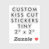 Aangepaste persoonlijke KISS CUT STICKER 2 x 2 inc (Vel)