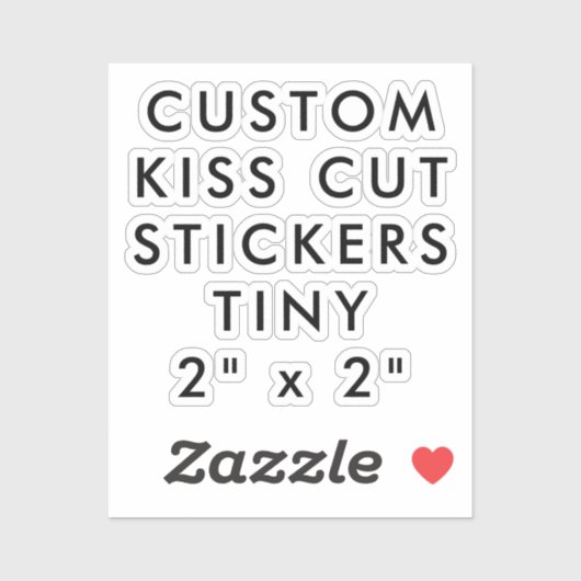 Aangepaste persoonlijke KISS CUT STICKER 2 x 2 inc (Vel)