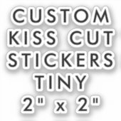 Aangepaste persoonlijke KISS CUT STICKER 2 x 2 inc (Voorkant)