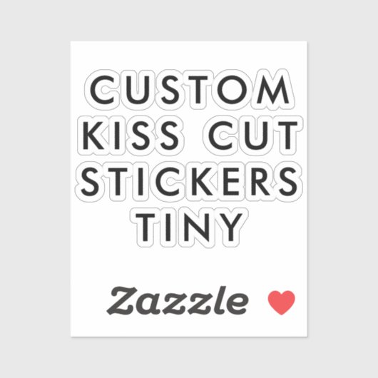 Aangepaste persoonlijke KISS CUT STICKER 2 x 2 inc (Vel)