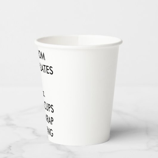 Aangepaste persoonlijke kopjes voor partijpapier ( papieren bekers (Links)