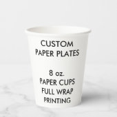 Aangepaste persoonlijke kopjes voor partijpapier ( papieren bekers (Voorkant)