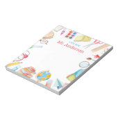 Aangepaste persoonlijke laptop voor docenten notitieblok (Linkerzijde)