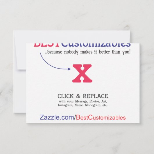 Aangepaste persoonlijke lege Sjabloon (Achterkant)