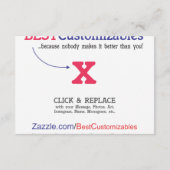 Aangepaste persoonlijke lege Sjabloon (Achterkant)