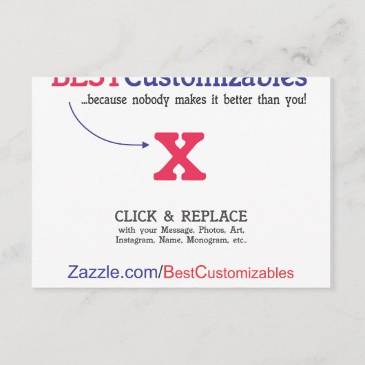 Aangepaste persoonlijke lege Sjabloon (Achterkant)