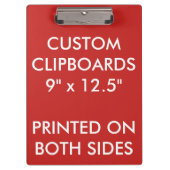 Aangepaste, persoonlijke lege Sjabloon klembord (Voorkant)