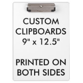 Aangepaste, persoonlijke lege Sjabloon klembord (Voorkant)