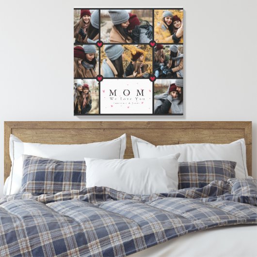 Aangepaste persoonlijke liefde Je moeder 8 Fotocol Canvas Afdruk (Insitu (Slaapkamer))