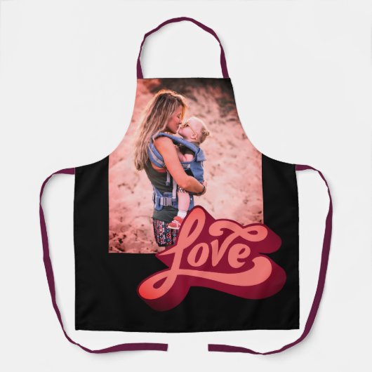 Aangepaste persoonlijke liefdesfoto afdrukken schort (Voorkant)