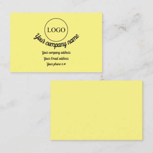 Aangepaste persoonlijke Logo en details Visitekaartje (Voorkant / Achterkant)