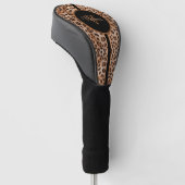 Aangepaste Persoonlijke Luipaardprint Golfhoes Golfheadcover (Schuin)