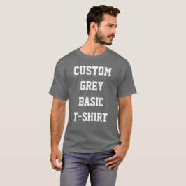 Aangepaste persoonlijke Mannen BASIC DARK GRAY T-S T-shirt