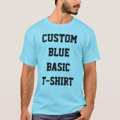 Aangepaste persoonlijke Mannen BASIC LIGHT BLUE T- T-shirt (Voorkant)