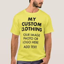 Aangepaste persoonlijke MANNEN BRIGHT YELLOW T-SHI T-shirt