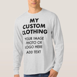 Aangepaste persoonlijke MANNEN LONG SLEEVE (ASH GR T-shirt