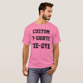 Aangepaste persoonlijke Mannen PINK STROPDAS-DYE T T-shirt (Voorkant volledig)