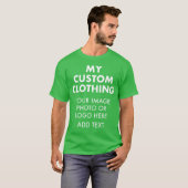 Aangepaste persoonlijke MANNEN SHAMROCK GREEN T-SH T-shirt (Voorkant volledig)