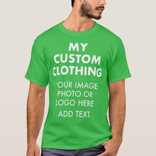 Aangepaste persoonlijke MANNEN SHAMROCK GREEN T-SH T-shirt (Voorkant)