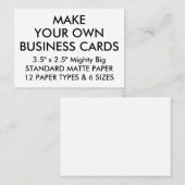 Aangepaste persoonlijke MATTE Visitekaartjes van 3 (Voorkant / Achterkant)