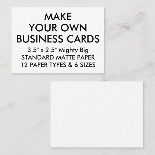 Aangepaste persoonlijke MATTE Visitekaartjes van 3 (Voorkant / Achterkant)