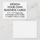 Aangepaste persoonlijke MATTE Visitekaartjes van 3 (Voorkant / Achterkant)