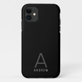 Aangepaste persoonlijke monogram Eenvoudige naam Case-Mate iPhone Case (Achterkant)