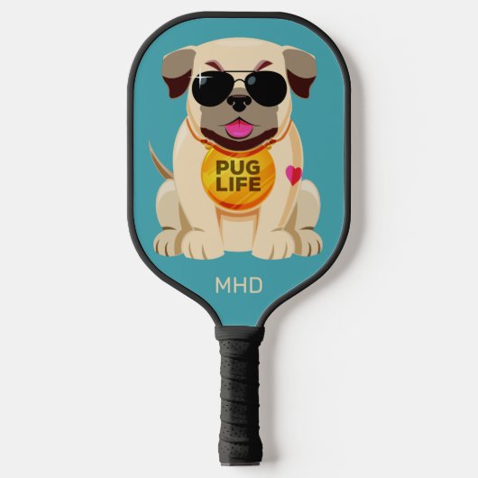 Aangepaste persoonlijke monogram en kleur pickleball paddle (Voorkant)