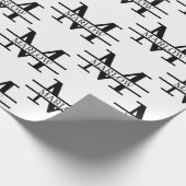 Aangepaste persoonlijke monogram naam legant cadeaupapier (Hoek)