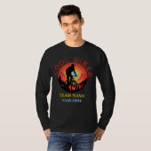 Aangepaste persoonlijke naam Cool Biker Biking Tea T-shirt (Voorkant volledig)