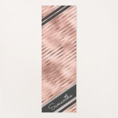 Aangepaste persoonlijke naam Faux Foil Stripe Yogamat (Voorkant)