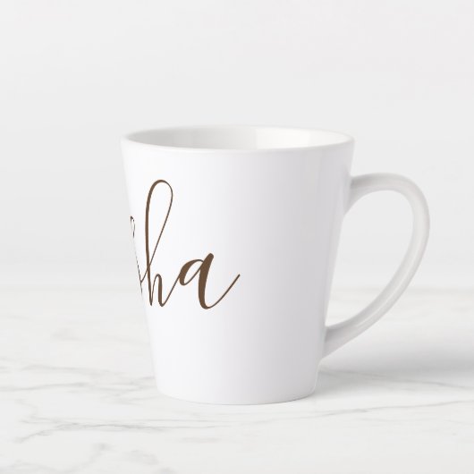 Aangepaste persoonlijke naam latte mok (Rechts)