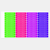 Aangepaste persoonlijke naam moderne Neon Boy Girl Labels (Vel)
