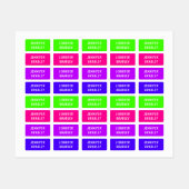 Aangepaste persoonlijke naam moderne Neon Boy Girl Labels (Vel)