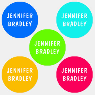 Aangepaste persoonlijke naam moderne Neon Boy Girl Labels