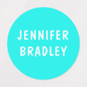 Aangepaste persoonlijke naam moderne Neon Boy Girl Labels (Design 2)