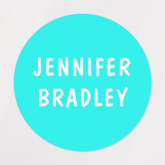 Aangepaste persoonlijke naam moderne Neon Boy Girl Labels (Design 2)