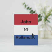 Aangepaste Persoonlijke Naam Oranje Fan Briefkaart (Staand voorkant)