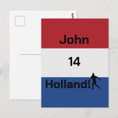 Aangepaste Persoonlijke Naam Oranje Fan Briefkaart (Voorkant / Achterkant)