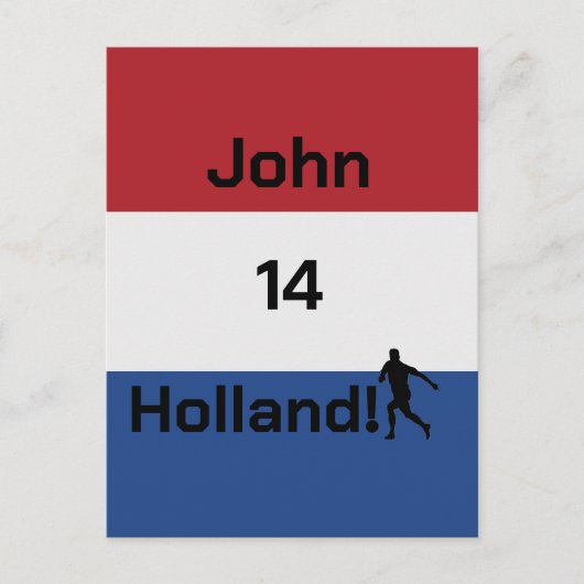 Aangepaste Persoonlijke Naam Oranje Fan Briefkaart (Voorkant)