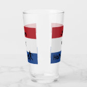 Aangepaste Persoonlijke Naam Oranje Fan Glas (Links)