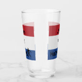 Aangepaste Persoonlijke Naam Oranje Fan Glas (Rechts)