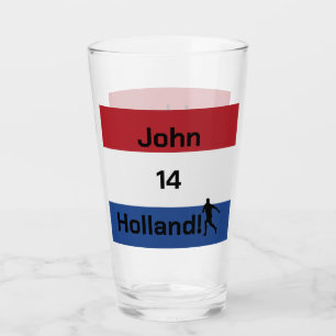 Aangepaste Persoonlijke Naam Oranje Fan Glas