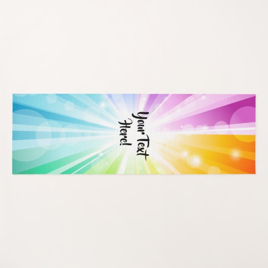 Aangepaste persoonlijke naam Rainbow Bokeh Center Yogamat (Voorkant (horizontaal))