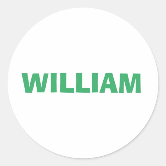 Aangepaste persoonlijke naam ronde sticker (Voorkant)