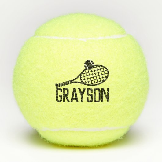Aangepaste persoonlijke naam tennisballen (Voorkant)